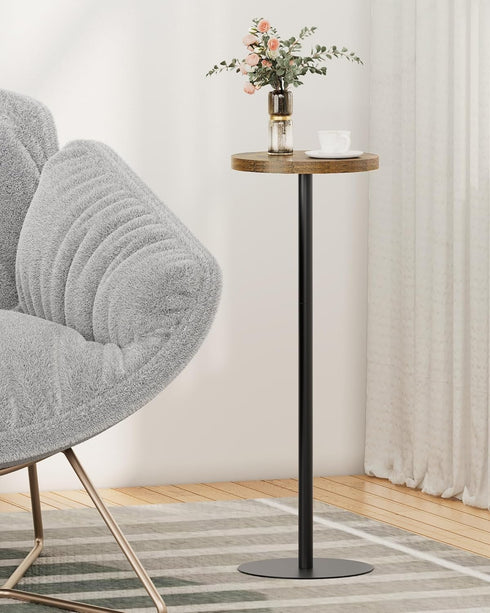 TUTOTAK Tall Round Side Table, Small End Table, Beside Table, Drink Table,