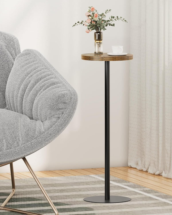TUTOTAK Tall Round Side Table, Small End Table, Beside Table, Drink Table,