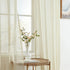 HLC.ME 2 Piece Semi Sheer Voile Window Curtain Grommet Panels, 54" W x 95" L, Beige