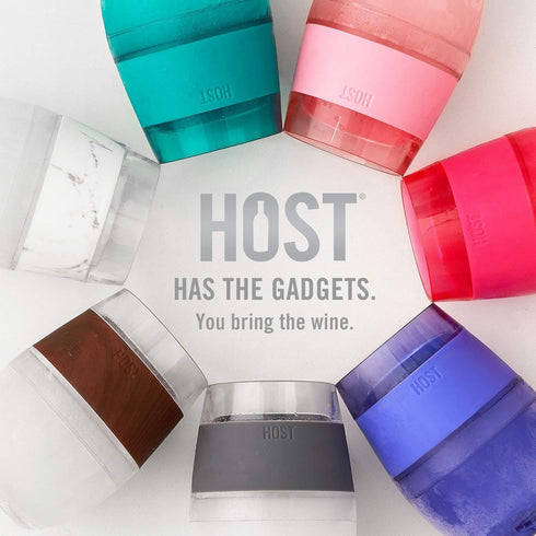 Host Wine Freeze Cooling Cups - Grey, Set of 2