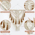 37.4 Lx27.5 lokeisna Macrame Wall Hanging, Woven Tapestry Beige & Dusty Rose Handmade Craft Macrame Wall Room Decor