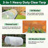 16 10x20FT Grommets, ANGAR Mil Heavy Duty Clear Greenhouse Tarp, Waterproof Clear Tarps with UV Resistant Greenhouse
