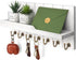Rebee Vision Decorative Key and Mail Holder for Wall - 15 Inches Floating Shelf with 7 Key Hooks