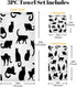 3 Sets, 1 1 1 Set Black Cats Piece Towel Bathroom Bath Towel, Washcloth, Hand Towel, Cotton Fast Dry Soft Absorbent