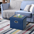 17x13x13in COSYLAND Storage Ottoman Leather Ottoman Rectangle Footrest Footstool Folding Ottoman for Room Dorm Small