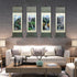 AtfArt Asian Wall Decor, Beautiful Silk Scroll Painting, Four Seasons Landscape, 36.2 x 12in Autumn Oriental Decor