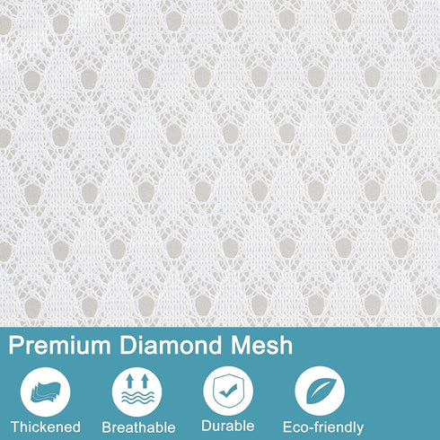 Polecasa Heavy Duty Diamond Mesh Laundry Bags with Drawstring Closure and ID Tag, Large Laundry Hamper Liner, Washable