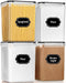 PRAKI Large Airtight Food Storage Containers 5.2L / 195oz, 4pcs Pantry Kitchen