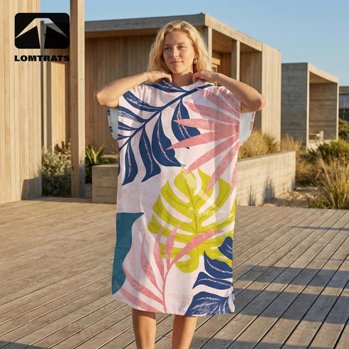 LOMTRATS Women,Swimming Quick Dry Surf Poncho Changing Towel Robe Hoodie for Men Beach Surfing Diving Home Hot Springs