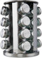 FineDine: Stainless steel round spice rack 16 Pack