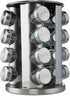FineDine: Stainless steel round spice rack 16 Pack