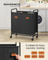 2-Section URLS210B01 SONGMICS Laundry Sorter, Laundry Hamper with Wheels, Rolling Clothes Hamper Cart with Large