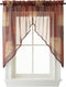 No. 918 Eden Inspirational Patchwork Semi-Sheer Kitchen Curtain Swag Pair, 56" x 36", Multi