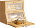 BMOSU Double-Layer Large Bread Box with Cutting Board for Kitchen Countertop Bread