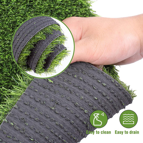 Kesfey Grass Table Runner, 12 x 72 Inch Synthetic Grass Rug Roll for Holiday Party Tabletop Decoration