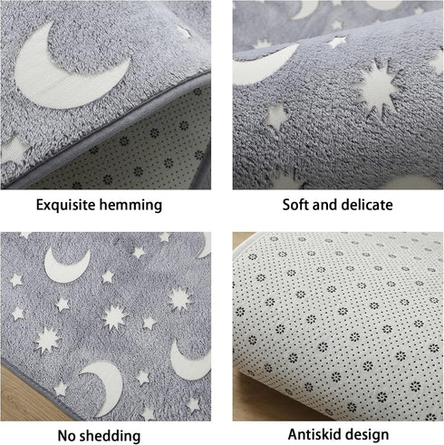 5x7 1-3 Eanpet Large Playroom Rug for Kids Glow in The Dark Dino Area Rugs for Boys Girls Toddlers Bedroom Decorative