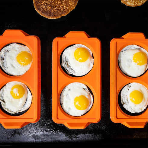 5600 (Set 3) BLACKSTONE Silicone Egg & Omelet Ring of for Breakfast, Non Stick Food Grade Round Egg Cooking Shapers