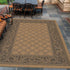 Couristan Recife Garden Lattice Indoor/Outdoor Area Rug, 3'9" x 5'5", Cocoa-Black by Couristan