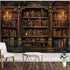 Accnicc 60 44 inch Vintage Bookshelf Tapestry Medieval Art Book Tapestries Wall Hanging Gothic Dark Academia Retro
