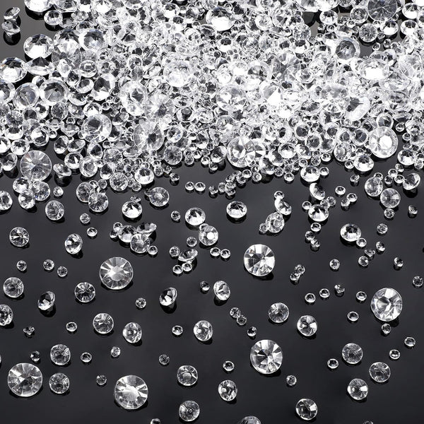 Hicarer 4000 Pieces Diamonds Crystals Acrylic Gems for Wedding Table Scattering, Christmas Party Decorations