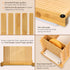 Bread Slicers for Homemade Bread, HDPE Base and Maple Fingers, 4 Thicknesses for Uniform Slices, Foldable Guide
