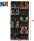 Simple Houseware 24 Pockets Large Clear Pockets Over The Door Hanging Shoe Organizer, Black (56" x 22.5")