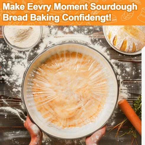 100PCS Bowl Covers for Bread Proofing, Reusable Elastic Plastic Bowl Covers for Bread Rising, Storage Containers