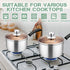 Herogo 1 Quart Saucepan with Lid, 18/10 Stainless Steel Small Pot for Gas Electric Stove Top