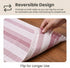 72 Inch Rosey Red Striped Table Runner Long for Dining Table, Console Tables , Entryway Decor - Natural Cotton Tassle /