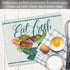 Cut N' Funnel Eat Fresh Designer Flexible Plastic Cutting Board Mat, 15" x 11.5", Made in the USA