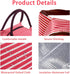 2PCS Reusable Lunch Tote Bags, Portable Insulated Lunch Cooler Bag for Picnic Office Beach (Green+Red)