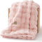 Bedsure 3D Fleece Bubble Blanket for Couch - GentleSoft Pink Twin Mothers
