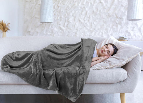 Utopia Bedding Fleece Blanket Throw Size Grey, 300GSM Luxury Soft Microfiber for Couch, Sofa, and Bed (60x50 Inch)