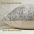 Purewish Pack 2 24x24 of Neutral Euro Sham Covers Boho Textured Dots Stripe Chenille Large Square Decorative Throw