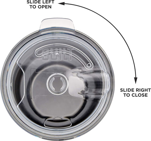 BUILT Double Walled Stainless Steel Tumbler Set with Replacement Lid, 30-ounces, 2 Reusable Tritan Wire Straw Cleaning