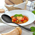LIANYU 8 Pack Large Black Serving Spoons, 9.8 Inch Stainless Steel Utensils Set