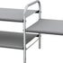 2-Tier Simple Houseware Shoe Rack Storage Organizer, Grey
