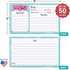 321Done Small 3x5 Recipe Cards (Set of 50) - Mason Jar - Thick Double Sided Premium Card Stock - Made in USA - Rustic Pink and Teal, Notes From