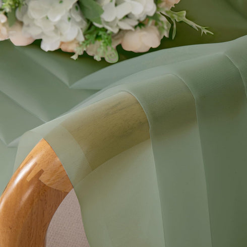 Sage Green Sheer Curtains 36 inches Long 2 Panels, Sage Green Sheer Tiers Short Kitchen Curtains Sheers Solid Sheers Cafe Curtains Bathroom Half Sheer Window Curtains, Rod Pocket, 40" Wx36 L