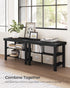 3-Tier 286 lb, 11.3 27.6 17.8 Inches, ULBS04H SONGMICS Shoe Rack Bench, Bamboo Shoe Storage Organizer, Entryway Bench