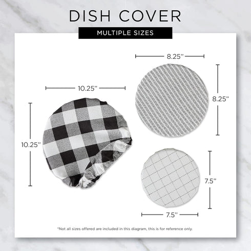 DII Reusable Cloth Bowl Cover Collection, Machine Washable Cotton with Elastic for Food Storage, 3 Piece Set