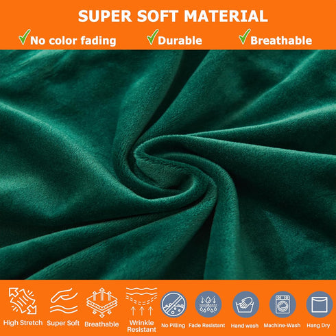 Set 4, Velvet Chair Covers for Dining Chair of Stretchy Soft Parson Chair Covers Removable Washable Kitchen Dining Room