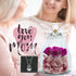ANLUNOB Preserved Rose Gifts for Women, Mom, Grandma, Wife, Glass Angel Figurines with Pretty Purple Flowers for