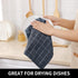 Homaxy 100% Cotton Terry Kitchen Dish Cloths, Ultra Soft and Absorbent, 6 Pack, 12 x 12 Inches, Dark Grey