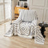 VClife Bohemian Aztec Accent Chair Cover 59"x71", Gray White Geometric Tribal Chenille