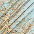 Beach Fitted Round Table Cloth, Summer Wood Starfish Outdoor Table Cover with Elastic Edge (Fit for 40"-44" Tables)