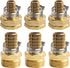 Xiny Tool Hose Repair Connectors with Clamps, 5/8" Aluminum Garden Hose Repair Kit, Female and Male Connectors & Fitting