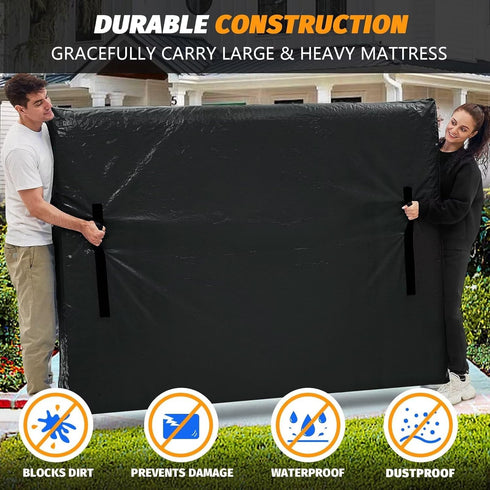 Mattress Bags for Moving - BETU Waterproof Mattress Protector Cover Twin Size with Heavy-Duty Handles and Zipper (2