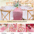 yuboo Pink Sequin Table Runners 12''x 108'' - 2 Pack Fabric Glitter Runner for Party Decorations