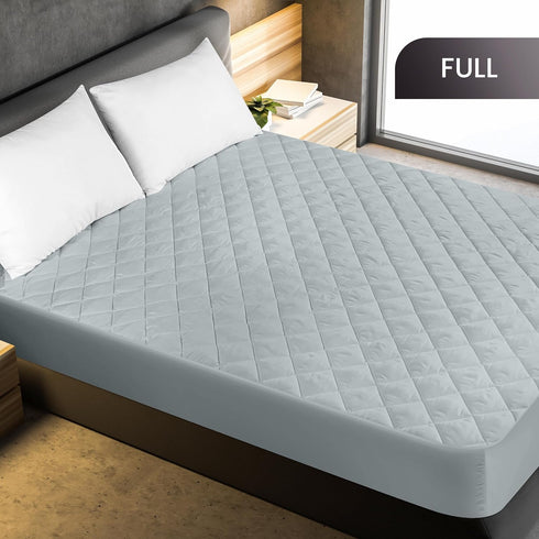 Utopia Bedding Quilted Fitted Mattress Pad (Full), Mattress Protector Elastic Fitted Cover, Machine Washable Topper